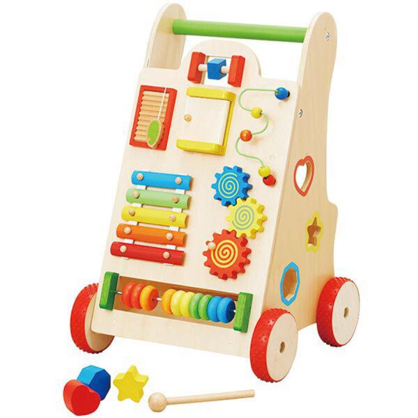 

Деревянный развивающий центр ходунки бизиборд для ребенка baby walker Bambi MD 0943