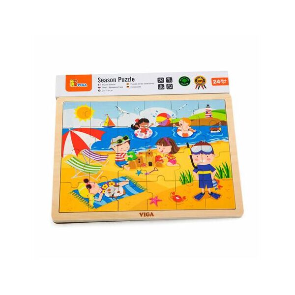 

Деревянный пазл Viga Toys Времена года: лето, 24 эл. (51270)