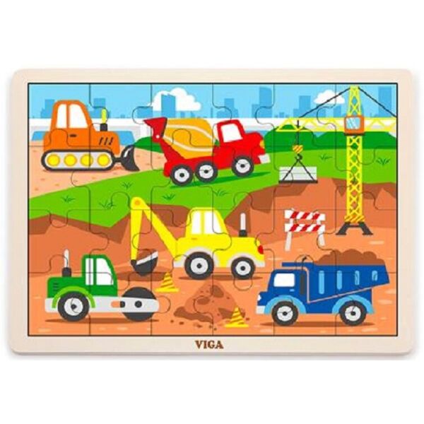 

Деревянный пазл Viga Toys Строительная техника, 24 эл. (51463)