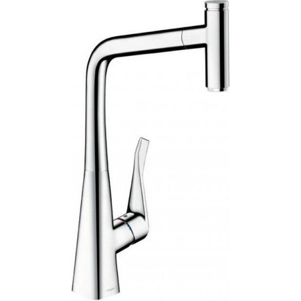 

Смеситель для кухни HANSGROHE Metris Select с выдвижным изливом, 14884000