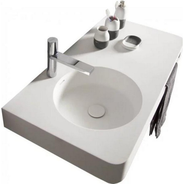

Умывальник-столешница VOLLE Solid surface с полотенцедержателем, 13-40-742
