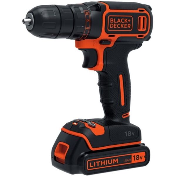 

Black&Decker BDCDC18KB, 18V, 30Нм, Li-Ion, 2ак. (6309673)