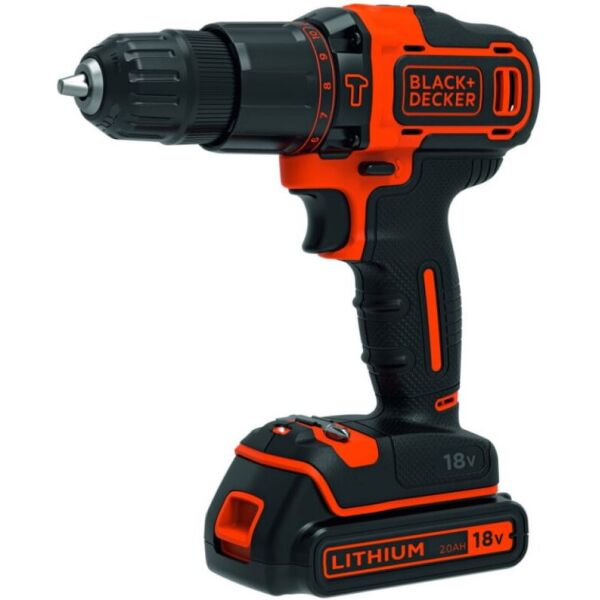 

Black&Decker BDCHD18KB, ударний, 18V, 30Нм, Li-Ion, 2ак. (6309670)