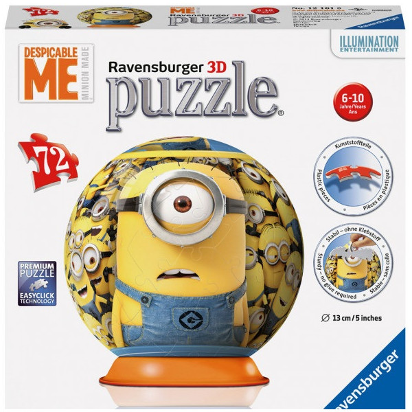 

Трехмерный пазл Ravensburger 3D Пазл Миньоны, 72 элемента (12161_8)