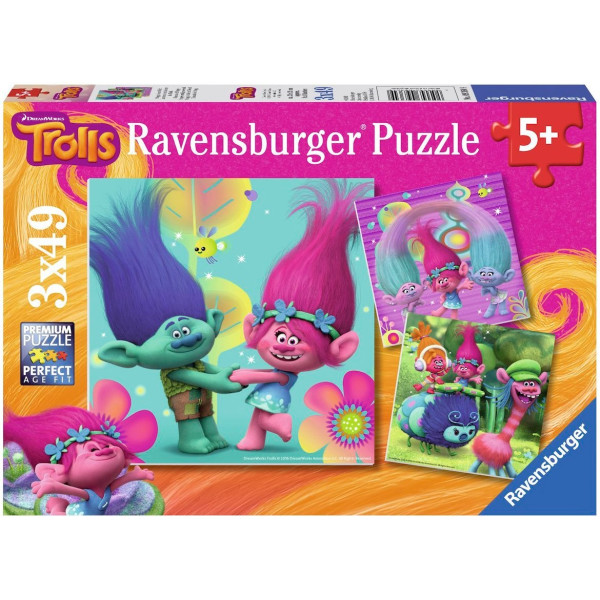 

Классический пазл Ravensburger Пазл Дисней Тролли Яркий мир 3 х 49 элементов (09364_9)