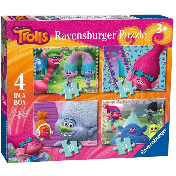 

Классический пазл Ravensburger Пазл 4 в 1 Дисней Тролли 12/16/20/24 элементов (06864_7)
