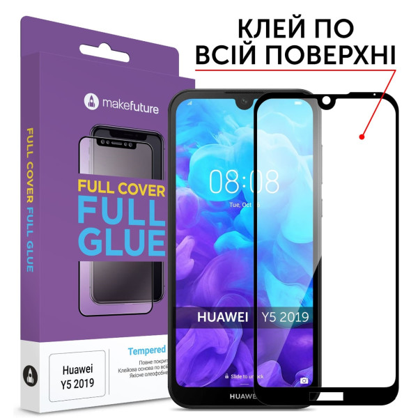 

MakeFuture Full Cover Full Glue Black для Huawei Y5 2019