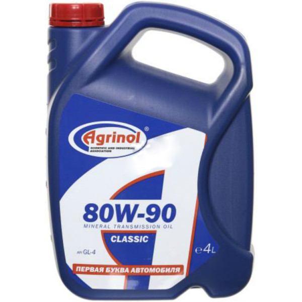 

Трансмиссионное масло Агринол Classic SAE 80W-90 API GL-4 4л