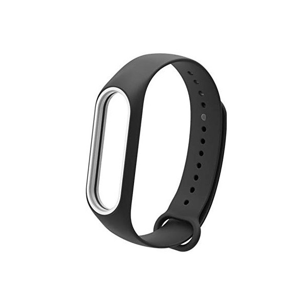 

Ремешок для фитнесс браслета Mi Band 3 Gasta New color Black/White