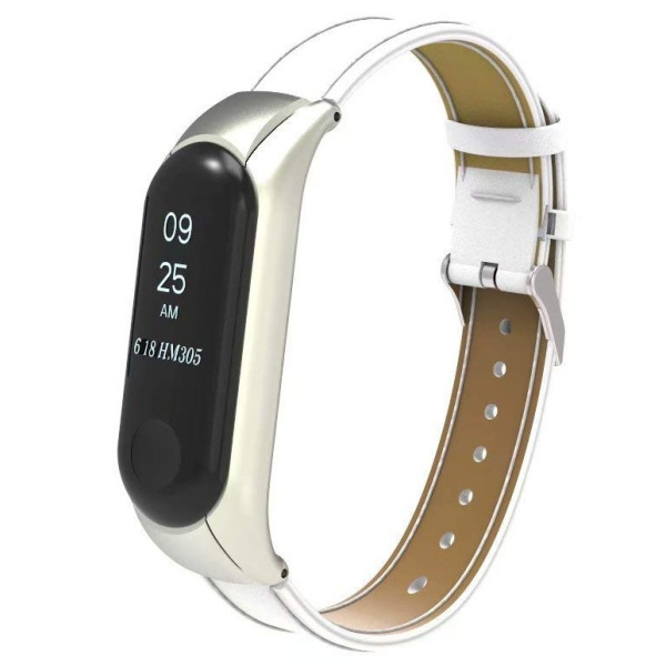 

Ремешок для фитнесс браслета Mi Band 3 Gasta Leather color White