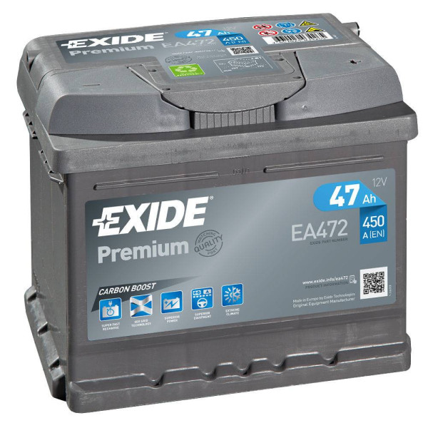 

Exide Premium 6СТ-47 Евро (EA472)