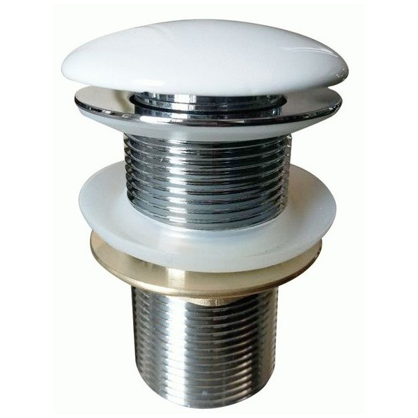 

Донный клапан VOLLE click-clack цвет белый, латунь, 1 1/4", 90-00-037white
