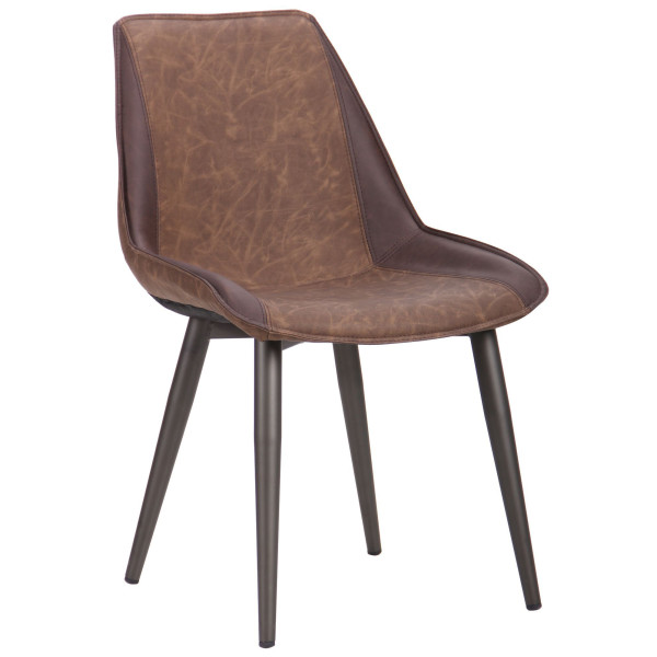 

Стул AMF Lakota gunmetal, cowboy Coffe/Dark Brown