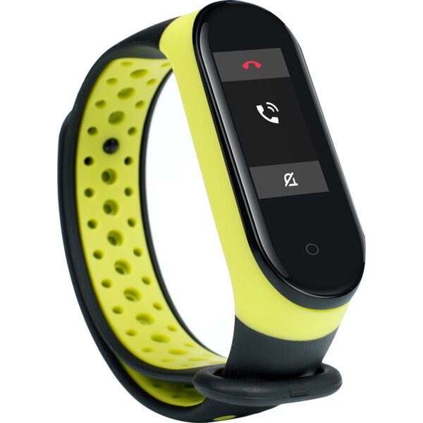 

Ремешок Smart Band для Mi Band 3/4 TNStyle черно-зеленый