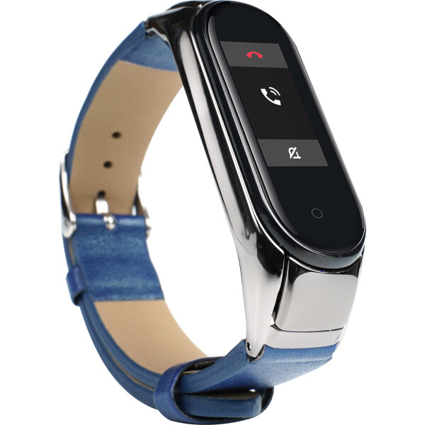 

Ремешок Smart Band для Mi Band 3/4 MShell PU синий