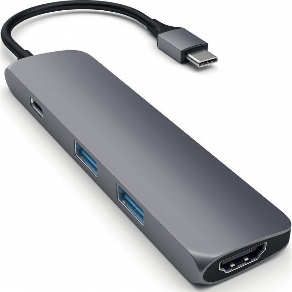 

Адаптер Satechi Aluminum Type-C Multimedia Adapter Space Gray (ST-TCMM8PAM)