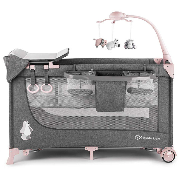 

Кроватка-манеж с пеленатором Kinderkraft Joy Pink (KKLJOYPNK000AC)