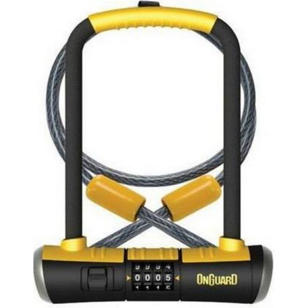 

U-образный Onguard COMBO Mini DT размер скобы 90 x 140мм, толщина 13мм + кабель 120см х 10мм, поворотное крепление на раму, кодовый на 4 цифры (LCK-26-04)