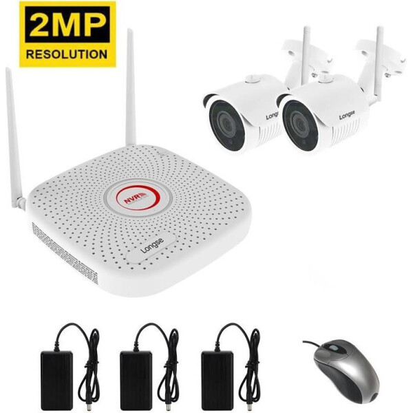 

Комплект видеонаблюдения беспроводной на 2 камеры Longse WIFI 3604-2Mp Kit 2, 300 метров, 2 Мп, FullHD 1080P
