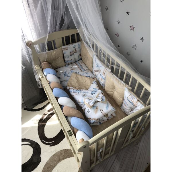 

Комплект постельного белья Baby Comfort Fluffy-3 Паровозики и самолетики 8 элементов