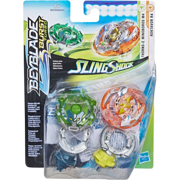 

Волчки Hasbro Beyblade Slingshock Dual Pack Roktavor R4 и Thorns-X Minoboros M4 (E4604_E4743)