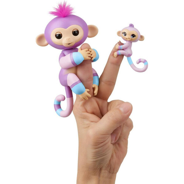 

Интерактивная игрушка WowWee Fingerlings Гламурная ручная обезьянка Вайлет мини-обезьянкой (W3540/3543)
