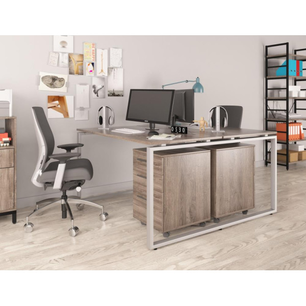

Двойной письменный стол Loft design Q-140 Дуб Палена