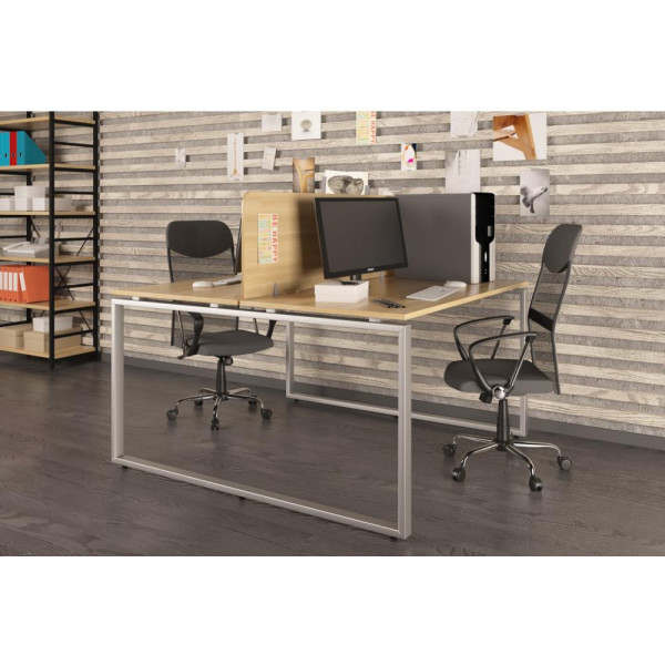 

Двойной письменный стол Loft design Q-140 Дуб Борас