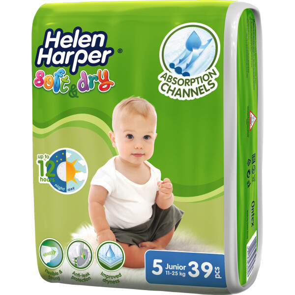 Акція на Подгузники Helen Harper Soft & Dry 5 (15-25кг) 39шт Junior (5411416060154) від Allo UA