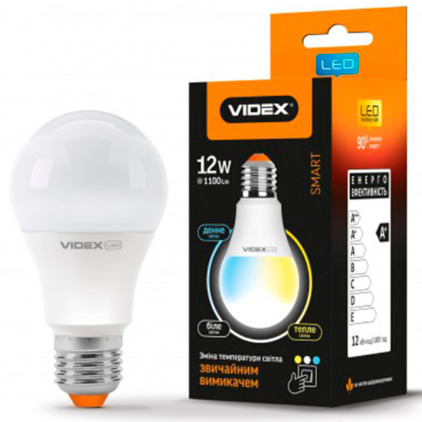 

Лампа светодиодная VIDEX A60eC3 12W E27 220V с регулировкой цветности (VL-A60eC3-1227)
