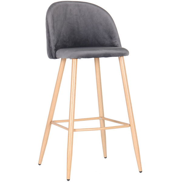 

Стул барный AMF Bellini beech/dark grey velvet