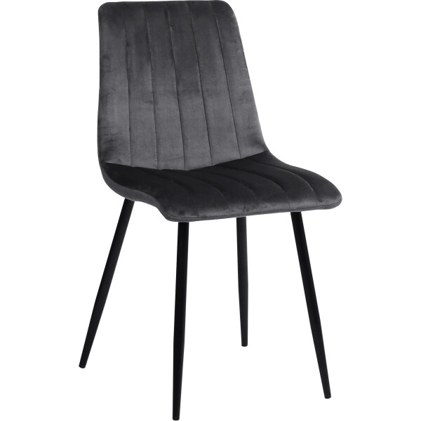 

Комплект стульев AMF Indiana черный/velvet gray (546364) (в коробке 4 шт)