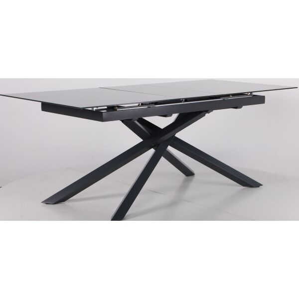 

Стол обеденный раскладной Gerald anthracite/glass Slate gray