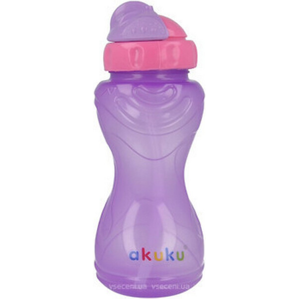 

Поильник спортивный с трубочкой Akuku 6+ 360 мл. A0135 violet