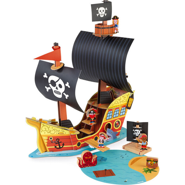 

Игровой набор Janod Корабль пиратов 3D (J08579)