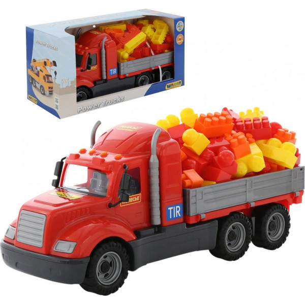 

POLESIE Майк, автомобиль бортовой + конструктор "Супер-Микс" - 60 элем. (в коробке) (55507)