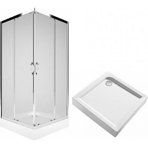 

Душевая кабина Kolo Rekord 90x90 с поддоном PKDK90222003+XBK1690000, прозрачный, хром