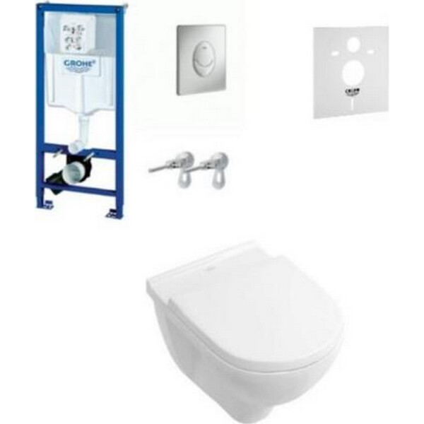 

Инсталляция GROHE с унитазом VILLEROY & BOCH O.NOVO Soft Close, 5660HR01+38721001+37131000