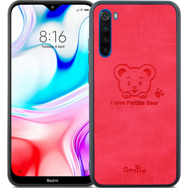 Чехол DEF 3D Print TPU Bear Red для Xiaomi Redmi Note 8T