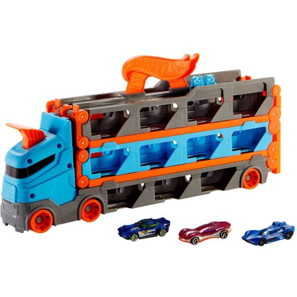 

Трек Hot Wheels City Грузовик-транспортер Супергонки 2 в 1 (GVG37)