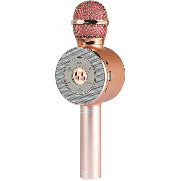 

​Беспроводной караоке микрофон Handheld KTV WS-669 со встроенным динамиком Rose Gold