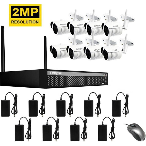 Комплект видеонаблюдения беспроводной wifi на 8 камер Longse WIFI3608DE8SW200