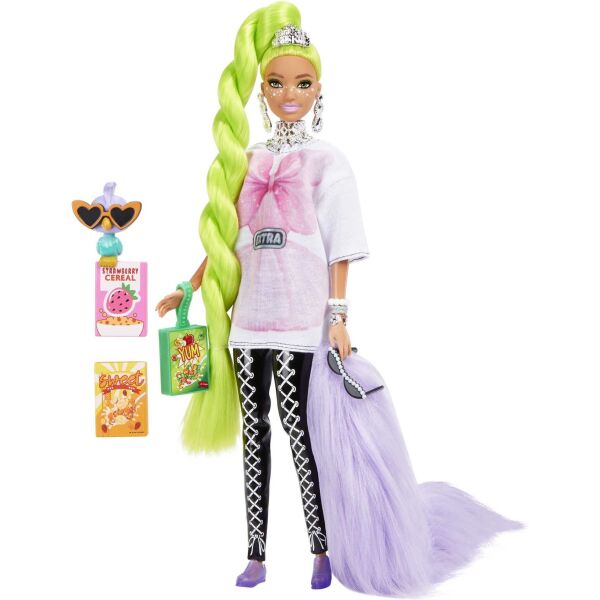 

Кукла Barbie Extra с неоново-зелеными волосами (HDJ44)
