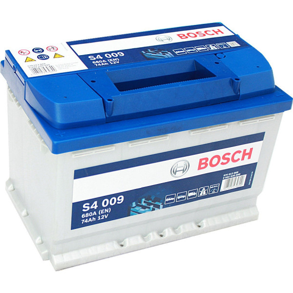 

Автомобильный аккумулятор Bosch 74А (+/-) S4009 (680EN) (0092S40090)