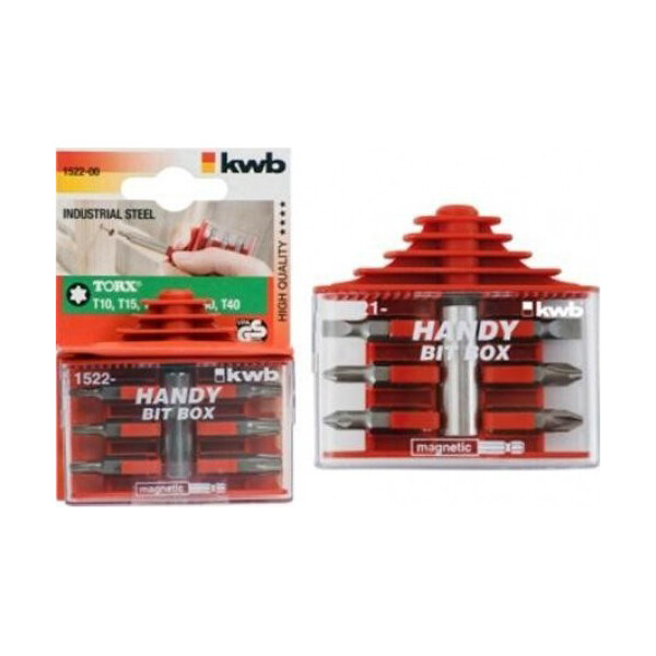 

Набор бит KWB Handy 1/4˝ с магнитным держателем, TORX (7 предметов) (1522-00)