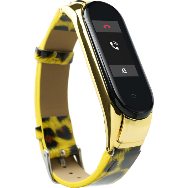 

Ремешок Smart Band для Mi Band 4/3 Print Animal желтый