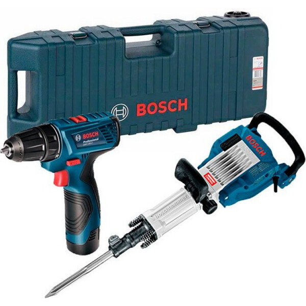 

Bosch GSH 16-30 + зубило + чемодан + шуруповерт GSR 120-LI