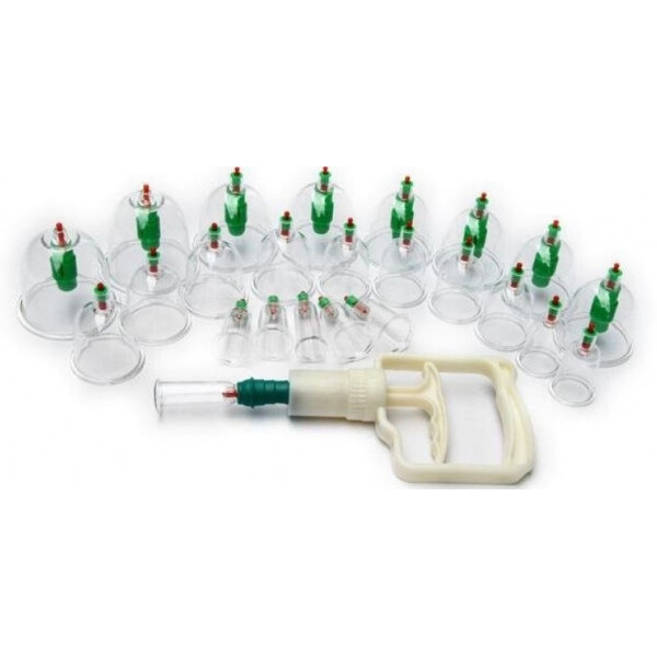 

Массажные вакуумные банки 24 шт. с насосом-вакууматором Kangling Vacuum Apparatus антицеллюлитные безопасные