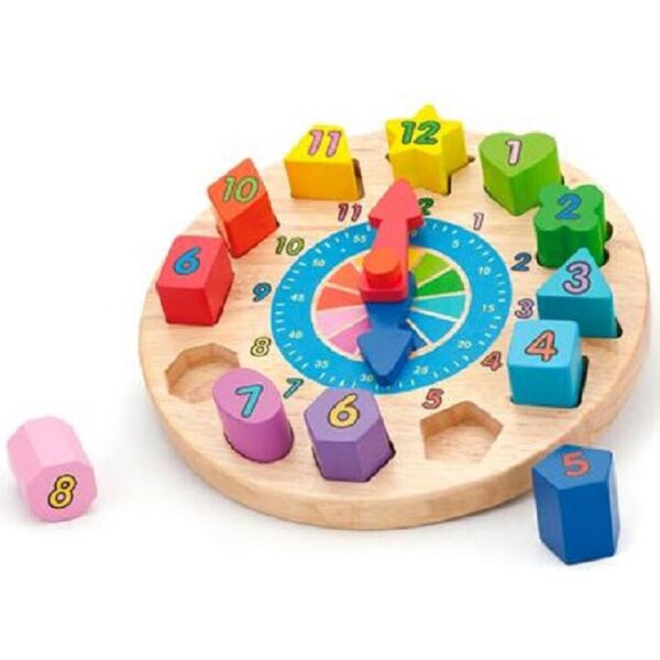 

Деревянный пазл-сортер Viga Toys Часы (59235)
