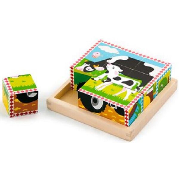 

Деревянные кубики-пазл Viga Toys Ферма (59789)